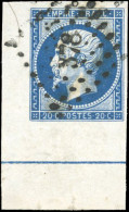 Obl. 14Ai - 20c. Bleu. CdeF Avec Filet D'encadrement. SUP. - 1853-1860 Napoléon III.