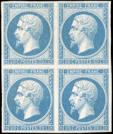 (*) 14B - 20c. Bleu. Bloc De 4. SUP. - 1853-1860 Napoleon III