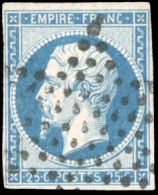 Obl. 15 - 25c. Bleu. Obl. étoile De Paris. TB. - 1853-1860 Napoléon III
