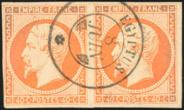 Obl. 16 - Paire Du 40c. Orange. Obl. Centrale EGYPTUS Du 8 Juin. TB. - 1853-1860 Napoléon III