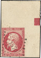 Obl. 17Bg - 80c. Rose Vif. CdeF Avec Carrée De Repère. Obl. Seule Pièce Obl. Vue à Ce Jour. SUP. RRR. - 1853-1860 Napoleone III