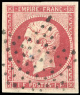 Obl. 18 - 1F. Carmin. Faux SPERATI. Obl. étoile. SUP. - 1853-1860 Napoleon III