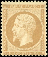 ** 21 - 10c. Bistre. Très Frais. TB. - 1862 Napoléon III.