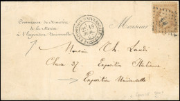 Obl. 21 - 10c. Bistre Obl. Losange EU S/lettre Officielle De La Commission Du Ministère De La Marine à L'Exposition Univ - 1862 Napoleon III