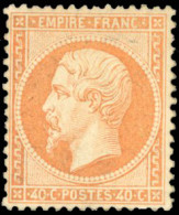 * 23 - 40c. Orange. Très Frais. Gomme Altérée. TB. - 1862 Napoléon III