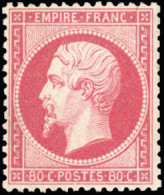 * 24 - 80c. Rose. Centrage Parfait. SUP. - 1862 Napoléon III