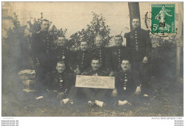 CARTE PHOTO OU EST NOTEE LES ANCIENS DE LA SECTION 14 CLASSE 1905  CHIFFRE 19 A L'INTERIEUR DES CORS DE CHASSE - Otros & Sin Clasificación