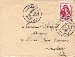 Journée Du Timbre - Lyon Le 15 Mars 1947 - Temporary Postmarks