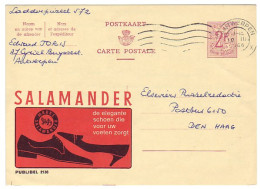 Publibel - Postal Stationery Belgium 1966 Shoess - Salamander - Costumes