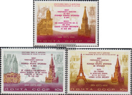 Soviet Union 4143-4145 (complete Issue) Unmounted Mint / Never Hinged 1973 State Visits Brezhnev - Ungebraucht