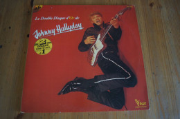 JOHNNY HALLYDAY LE DOUBLE DISQUE D OR 2 LP 19? PERIODE VOGUE VARIANTE - Rock