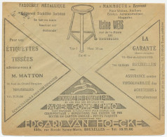 Postal Cheque Cover Belgium 1931 Furniture - Sin Clasificación