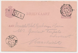 Trein Kleinrondstempel Amsterdam - Breda VI 1895 - Cartas & Documentos