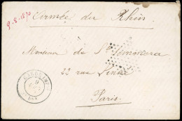 Obl. Lettre En Franchise Frappée Du CàD De La GARDE IMPERIALE - 2e DON Du 9 Août 1870 à Destination De PARIS. Cachet éto - 1863-1870 Napoléon III. Laure