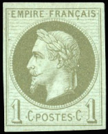 * 25d - 1c. Vert-bronze. Réimpression Granet. ND. SUP. - 1863-1870 Napoleone III Con Gli Allori