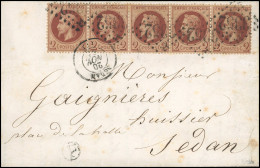 Obl. 26B - Bande Du 5 Du 2c. Rouge-brun Foncé, Obl. GC 3352 S/lettre Locale Frappée Du CàD De SEDAN Du 20 Novembre 186-. - 1863-1870 Napoleone III Con Gli Allori