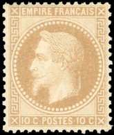 * 28A - 10c. Bistre. TB. - 1863-1870 Napoleon III With Laurels