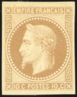 * 28Aa - 10c. Bistre. ND. Impression Rothschild. TB. - 1863-1870 Napoléon III Con Laureles