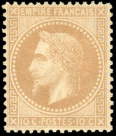 * 28B - 10c. Bistre. TB. - 1863-1870 Napoléon III Lauré