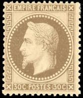 * 30a - 30c. Brun Clair. B. - 1863-1870 Napoléon III Lauré