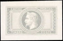 (*) 33 - Epreuve Gris-noir Sur Chine Du 5F. De L'Empire Sans Valeur. SUP. - 1863-1870 Napoléon III Con Laureles