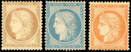 * 36 / 38 - 10c. Bistre-jaune + 20c.  Bleu + 40c. Orange. 3 Valeurs. B à TB. - 1870 Siège De Paris