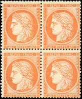 * 38 - 40c. Orange. Bloc De 4. Paire Inférieure **. TB. - 1870 Beleg Van Parijs