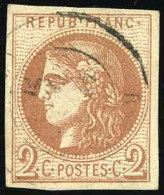 Obl. 40B - 2c. Brun-rouge. Report 2. Obl. Légère. SUP. - 1870 Bordeaux Printing