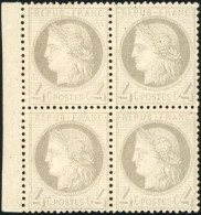 ** 52 - 4c. Gris. Bloc De 4. Charnière Sur 2 Timbres. BdeF. TB. - 1871-1875 Cérès