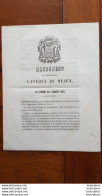 MEAUX MANDEMENT 1853 AUGUSTE EVEQUE DE MEAUX 12 PAGES   EN DERNIERE PAGE CACHET  COMMUNE DE TOURNAN - Historical Documents