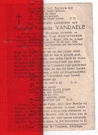 SLEIDINGE - Yolande Vandaele ° Sleidinge 01/03/1934 † Sleidinge 25/06/1949 - Images Religieuses