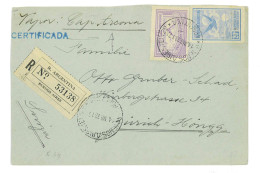 P2951 - ARGENTINA, 1933, NICE CLEAN LETTER TO ZÜRICH, VIA SEA USING AIR MAIL STAMPS!! - Storia Postale