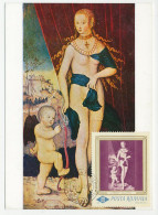 Maximum Card Rumania 1967 Venus And Cupid - Lucas Cranach - Mythologie