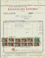 RANSART – Lessiveuses LENOBLE - Facture +lettre De Change (1951/1952) - 1950 - ...