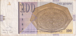 BILLETE DE MACEDONIA DE 100 DENARI DEL AÑO 2018 (BANKNOTE) - Nordmazedonien