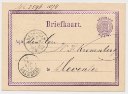 Briefkaart G. 7 Firma Blinddruk Amsterdam 1874 - Postal Stationery