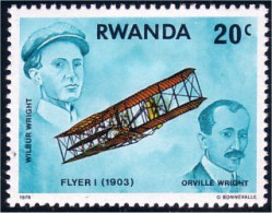 777 Rwanda Wright Brothers MH * Neuf (RWA-52) - Airplanes