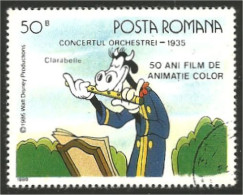 766 Roumanie Disney Clarabelle Cow Vache Vaca Kuh Mucca Flute Flauto Flote Flauta (ROU-275) - Mucche