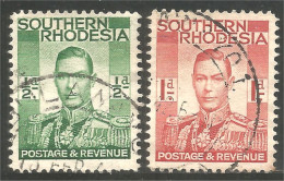 762 Southern Rhodesia George VI 1/2d 1d (RHS-28b) - Timbres