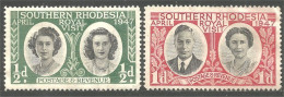 762 Southern Rhodesia 1943 Princess Elizabeth Margaret George VI No Gum (RHS-22) - Königshäuser, Adel