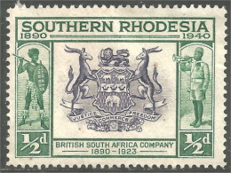 762 Southern Rhodesia 1940 Sceau Seal British South Africa No Gum (RHS-25) - Southern Rhodesia (...-1964)