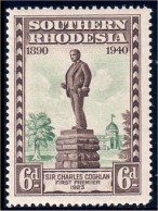 762 Southern Rhodesia Statue Cochlan MNH ** Neuf SC (RHS-14) - Rhodésie Du Sud (...-1964)