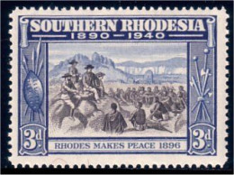 762 Southern Rhodesia Peace 1896 MNH ** Neuf SC (RHS-12b) - Militares