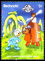 756 Redonda Disney Donald Monkey Singe Ape MNH ** Neuf SC (RED-32) - Monkeys