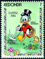 756 Redonda Disney Paques Easter Scrooge Picsou Oeuf Egg MNH ** Neuf SC (RED-21a) - Antigua Y Barbuda (1981-...)