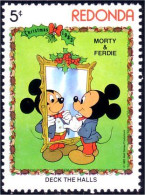 756 Redonda Disney Morty Fredie Mirror Miroir Noel Christmas MNH ** Neuf SC (RED-13b) - Disney