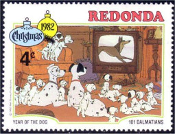 756 Redonda Disney Dalmatiens Dalmatians MNH ** Neuf SC (RED-5b) - Perros