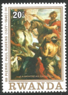 777 Rwanda Tableau Calvaire Jesus Croix Cross Calvary Painting Rider Cheval Horse Pferd MNH ** Neuf SC (RWA-296) - Nuovi