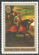 777 Rwanda Tableau Chevalier Knight Painting Rider Cheval Horse Pferd MNH ** Neuf SC (RWA-295) - Ongebruikt