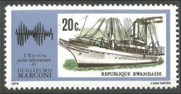 777 Rwanda Guglielmo Marconi Bateau Boat Ship Schiff Communications MNH ** Neuf SC (RWA-297) - Télécom